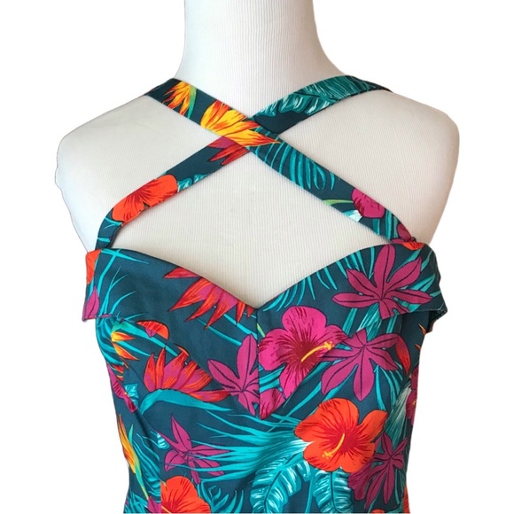 NWT Colectif Kiana Tropico Pencil Dress Pin Up Retro - Picture 5 of 12